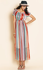 TS Half Sleeve Stripes Midi Dress