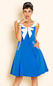 TS VINTAGE Kontrast Bow Swing Dress