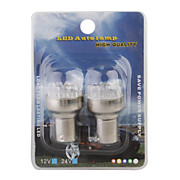  12V 12-LED White Light Car Brake Signal Light Bulbs (2-Pack)