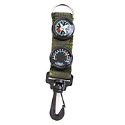  Portable Outdoor Tool (Compass+Thermometer+Hiking Clip)