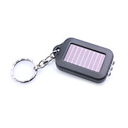 3 LED blanco luz solar llavero linterna auto-alimentado recarga-negro