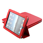  protection PU étui en cuir dur + stand pour Apple iPad (rouge)
