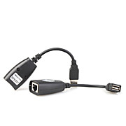  USB-over-RJ45 USB 2.0 Power Boosted Extension Adapters - Pair (150ft/45m max)