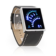  29 Blue and Red LED Sector Pattern LED Wrist Watch