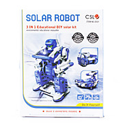  3 en 1 solar tanque robot de juguete kit DIY educativos de montaje