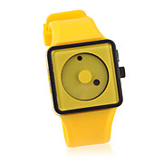  Fashion Silicone Band Quartz Wrist Watch(Yellow)