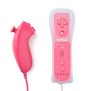  Remote MotionPlus and Nunchuk Controller with Case for Wii (Pink)