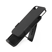  Shell & Holster Belt Clip Combo Case for iPhone 4 (Black)