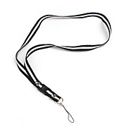  Cloth Neck Strap for Cell Phones and Gadgets (Black and White)