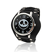  Military Black Leather Band Quartz Wrist Watch with Dismountable Case