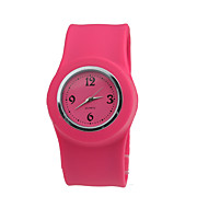  Children's Waterproof Quartz Tape Bracelet Watch with Pink Band