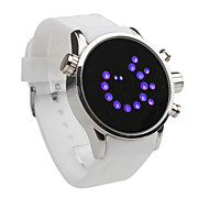  Rubber Band LED Wrist Watch(White)