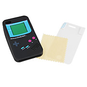  LUCK Soft Silicone Case with Protector iPhone 4 (Classic Gameboy)