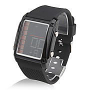  Men's PU Leather Band LED Fashion Wrist Watch with Alarm and Calendar
