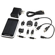  3600mAh Aluminium Solar Charger with Flashlight for iPhone/iPod/HTC/Samsung/Other cellphones