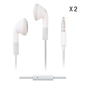  remplacement de 3,5 mm pour écouteurs avec micro pour iPhone 4/4s (2-pièces pack)