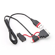  4-In-1 USB Cable (Micro USB Port + Mini 5Pin Port + Mini 8Pin Port + Apple 30Pin Port)