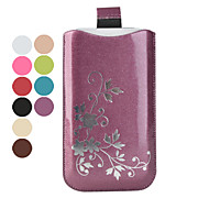  beschermende lederen case voor de iPhone 4, 4s (bloem)