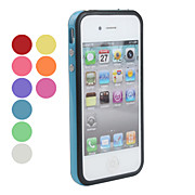  étui en silicone cadre de pare-chocs pour iPhone 4 / 4S (couleurs assorties)