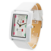  Women's PU Analog Quartz Wrist Watch gz1220 (White)