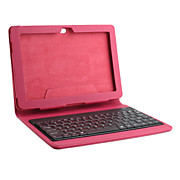  PU Leather Bluetooth Wireless Keyboard with Stand for Samsung Galaxy Tab 10.1" (Red)