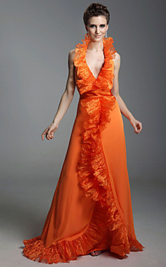 PRISCA - Robe de Soirée Mousseline Organza
