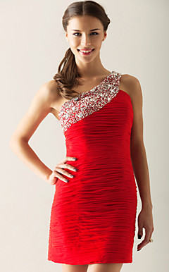 ISAURA - Cocktailjurk van Chiffon en Satijn