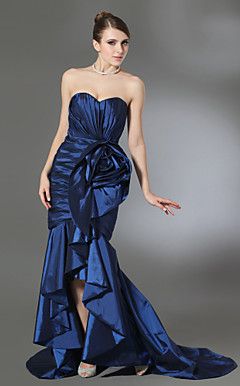 Trumpet/Mermaid Sweetheart Court Train Taffeta Evening Dress