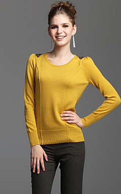 ts ull blanding beaded skulder lett slitasje genser (3 farger)