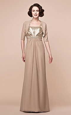 LORE - Brudens Mor-Klänning av Chiffon och Satäng med Bolero