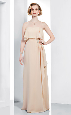 Chiffon Sheath/Column Sweetheart Floor-length Evening Dress inspired by Rumer Willis at Golden Globe Award