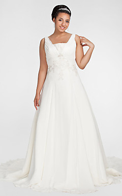 ELIA - kjole til brudekjoler i chiffon (Plus Size)