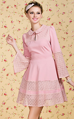 ts vintage flare ermet blonder kjole