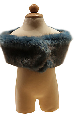 Lovable Faux Fur Blume Gilr Wedding / Evening Shawl