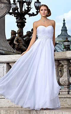 bainha / coluna strapless vestido de noiva chiffon