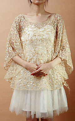 Half-Sleeve Cotton Casual/Party Jacket/Wrap (More Colors)