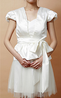 Wonderful Elastic Satin Short Sleeve Women's Evening/Wedding Jacket/Wrap (More Colors)