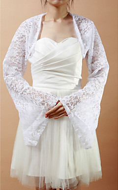 Elegante lange Bell Sleeve Huwelijk van het Kant / avond jasje / de omslag (meer kleuren)