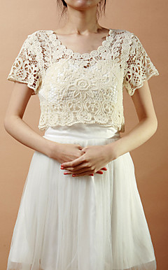 Nice Short Sleeve Cotton Casual/Party Jacket/Wrap