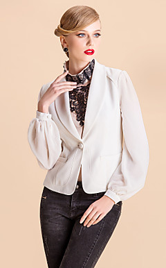 TS Simplicity Chiffon Lantern Sleeve Blazer
