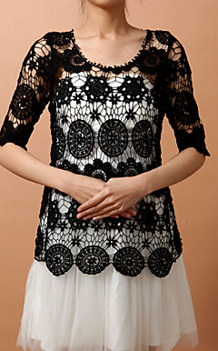 Nice Half Sleeve Cotton Casual / Office Poncho (Flere farger)