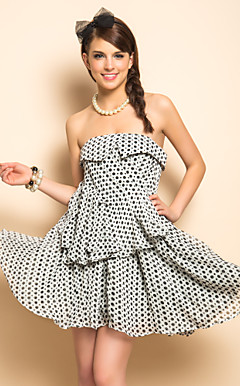 TS Polka Dots Bow Strap Dress