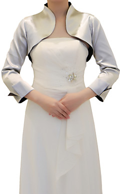 3/4 Sleeve Satin Evening/Wedding Wrap/Jacket (More Colors)