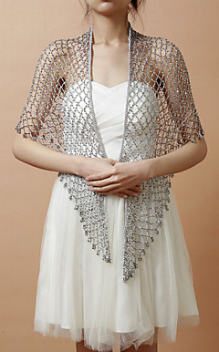 Smukke Rayon Aften / Wedding sjal med Overtræksmeteriale (Flere farver)