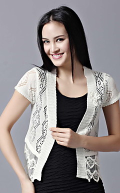 Nice Short Sleeve Cotton/Tulle Evening/Casual Wrap/Jacket (More Colors)