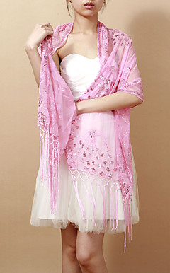 Wonderful Sequined Voile Wedding/Evening Shawl (More Colors)