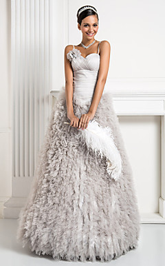 Ball Gown Sweetheart Floor-length Tulle Evening Dress