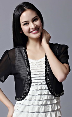 Short Sleeve Tulle Evening/Casual Wrap/Jacket