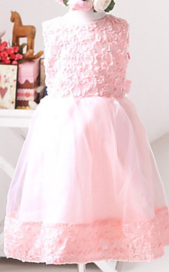 Härlig Ärmlös Nät / Tulle Bröllop / Evening Flower Girl Dress