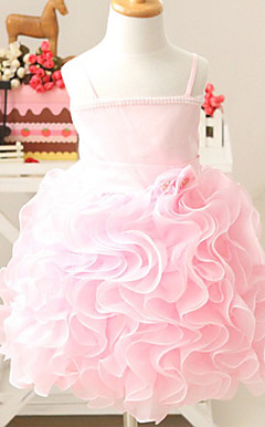 Sweety Sleeveless Satin/Tulle Wedding/Evening Flower Girl Dress